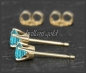 Preview: Ohrstecker 585 Gold, Topas türkis 4,5,6,7mm